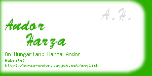 andor harza business card